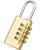 得豫工品 黄铜挂锁密码挂锁 行李箱密码锁 防盗拉杆箱锁背包锁柜门锁 4轮密码（中号） 一个价