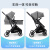 gokke 德国双向婴儿推车可坐可躺 新生儿睡篮式高景观折叠手推车 儿童宝宝轻便遛娃伞车 品质灰（新生儿移动大床）