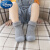 迪士尼（Disney）加厚秋冬季羊羔绒保暖学步鞋软底防滑地板袜鞋男女婴儿宝宝袜子鞋 羊羔绒黄色 内长11.5cm (5-9个月)