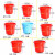 卫洋 WY-0140 清洁提水桶 物业收纳洗车桶加厚塑料桶 19L（有盖）5个装