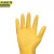 京洲实邦 黄色 M 防水橡胶乳胶手套薄款JZSB-9145