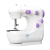定制家毅301缝纫机电动微型锁边小型便携吃厚手动台式迷你缝纫机 云漫白紫