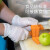 安美尚（ams）A5301一次性乳胶手套食品级检查厨房实验室橡胶手套无粉 乳胶手套 大码100只/盒
