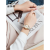 金仕盾瑞士品牌女士手表时尚气质防水全自动机械表夜光官方感 间白钢带(礼盒包装/手镯/)