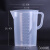 樵牧人 塑料量杯 塑料烧杯 实验室器皿 塑料刻度杯 5000ml（全柄无盖5个装） 