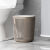 家用垃圾桶带压框新款卧室客厅厨房卫生间镂空纸篓创意2023新款 浅卡其带压框