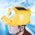 品之德 双风扇安全帽太阳能可充电制冷风扇带灯夏季工地防晒遮阳帽风扇头盔 黄色6000双风扇 