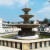 定制适用石雕喷泉晚霞红风水球欧式公园广场流水景观装饰庭院天然石材水钵 直径2.5米
