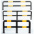防撞护栏钢M型加油站U型桩道路停车位栏杆消防栓转角挡车器 M型89*1300*600*2.0黑黄