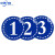 亚克力数字牌号码贴 办公桌网吧电影院设备标识牌 定制 B 蓝色C款一个装（下单备注需要的数字号） 5x5cm
