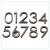 竹特 不锈钢拉丝数字牌  5 门牌号码数字不锈钢楼门牌楼层号提示标志牌 企业定制	