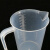 赫思迪格 加盖塑料量杯 带把手pp透明刻度杯 塑料带盖测量杯计量杯 1000ml加盖 HHW-187