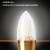 伊莱科（ELECALL)蜡烛灯泡 E14小螺口金色尖头 7瓦 4000K 10个装
