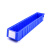 欧曼 分隔塑料零件盒分隔物料盒加厚塑料储物盒分割式物料盒 600x117x90mm蓝色无隔板