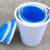 谐晟 加厚大圆水桶 商场仓库厨房圆形带盖塑料大容量水桶 蓝色加盖60L 1个