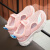 LIHM U官方女童鞋子夏季镂空包头网面凉鞋中大童女孩儿童运动单 粉红色 27码