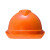 梅思安/MSA V-Gard-500 PE豪华型超爱戴帽衬 V型有孔安全帽施工建筑工地男女防撞头盔 橙色 1顶装 企业专享
