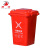 田铎 户外垃圾桶 50L加厚草绿色无轮（厨余垃圾）大号塑料商用环卫垃圾桶带盖分类工业小区物业垃圾桶