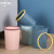 中环力安 压圈垃圾桶创意卫生间厨房客厅无盖垃圾篓  A 浅蓝 大号