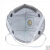 3M 9542V口罩  KN95 粉尘喷漆活性炭头带式带 呼吸阀20只/盒 白色 均码 