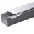 不锈钢线槽 方形铝合金线槽明装隐形美化电缆保护槽防踩金属地槽 20X20