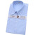 中神盾 D2521  男式短袖衬衫修身韩版职业商务衬衣 (100-499件价格) 蓝色竖条纹拼白领 40码