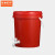 京洲实邦 加厚塑料桶带水龙头酒桶油桶储水桶 红色20l