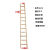 木梯子单侧梯子加厚木头梯子实木登高直梯工程一字楼梯 4.0米十一步梯6*4