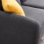 A家家具 沙发 北欧客厅中小户型欧式贵妃位 布艺沙发 可拆洗日式懒人沙发 灰黑色带脚踏 ADS-033