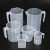 希万辉 实验室多种规格量杯刻度杯塑料烧杯器皿 2000ml 5个装