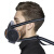 威陆 空气呼吸器面罩滤毒面具喷漆焊工打农药活性炭消防化工 防尘滤毒口罩+5对滤毒盒