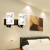 音豹 壁灯现代简约卧室床头灯创意LED美式客厅墙壁灯楼梯过道酒店灯具 D款（三色光12瓦）6001银色