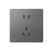 西门子插座开关哑光面板深灰银五孔USB一开空调家用套餐 10A四孔插座