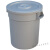 带盖圆形塑料桶面粉桶工业环卫物业桶大容量酒店厨房收纳储水桶 B型36L水桶带盖