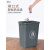 无盖夹缝垃圾桶带盖大号商用餐饮办公室大容量创意垃圾箱 翠绿色 40升(无盖)投放标