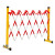 可移动绝缘施工围栏 工地电力安全玻璃钢圆管伸缩围栏 隔离带围挡 加厚款红白/黑黄管式1.2*4米