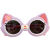 MIDNITE STAR儿童墨镜 2024年防紫外宝宝太阳镜男女宝婴儿眼镜硅胶潮时尚新款 粉色