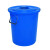 大号加厚塑料圆桶超大容量水桶储水用级酿酒发酵带盖胶桶 升级加厚60L 蓝带盖 装112斤水