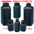 日本NIKKO塑料方瓶HDPE黑色大口小口刻度防漏100/250/500/1000ml 100ml广口黑方瓶
