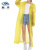 魅祥 徒步时尚加厚EVA防护雨衣男女连体成人纽扣雨衣旅游雨披 黄色 均码（五个装）