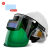 安全帽电焊面罩防护罩脸部头戴式全自动变光焊帽烧焊氩弧焊工 小视野白色安全帽送10保护片