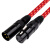 定制发烧卡农线公对母XLR麦克风连接线话筒音频线卡侬线调音台平衡线 套网版红色一根(公对母) 0.5米