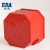 公元（ERA）管道优家PVC电工管穿线管暗盒线盒底盒八角灯头箱8方盒灯头箱（插片式） 红色灯头箱盖