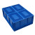 卧虎藏龙 EU周转箱塑料箱 汽配可堆式储物箱零件箱 蓝色无盖800*600*230
