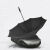 LISM雨伞自带防水套自动黑胶防晒长柄雨伞加厚加固直杆伞抗风防暴雨伞 防水套直杆--黑胶黑色