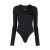 【节日礼物】亚历山大·王（Alexander Wang） 女装修身泳衣女士休闲款高领连体衣 黑色4CC3217032-001 XS