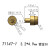 镀金Pogopin圆形铜柱母头连接器导充电铜针实心触点界面接触插针 T1147-1/3.2*4.9mm