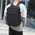 男士双肩包新款简约大容量商务电脑背包户外旅行时尚休闲学生书包 灰色