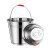 冰禹 BYlj-119 不锈钢提水桶 加厚手提清洁洗车桶 带磁 24cm