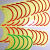 压力表三色标识反光5cm/10cm贴1/2圆弧红黄绿半圆弧上下限边线色环贴 5cm黄色1包100条